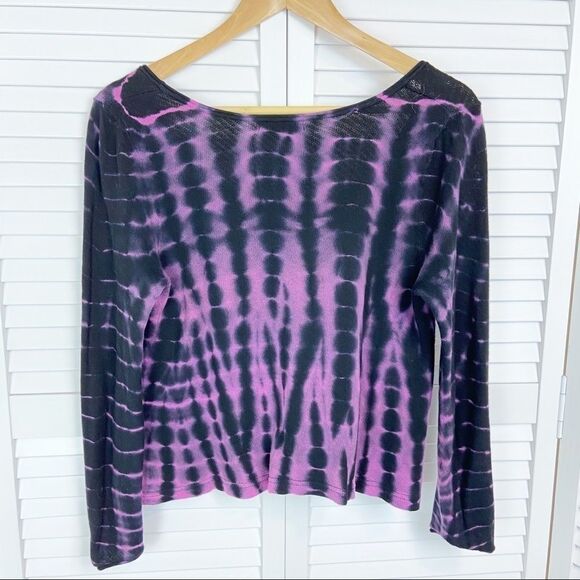 Urban Outfitters Staring at Stars Purple & Black Tie Dye Sweater | Size M - Picture 5 of 6